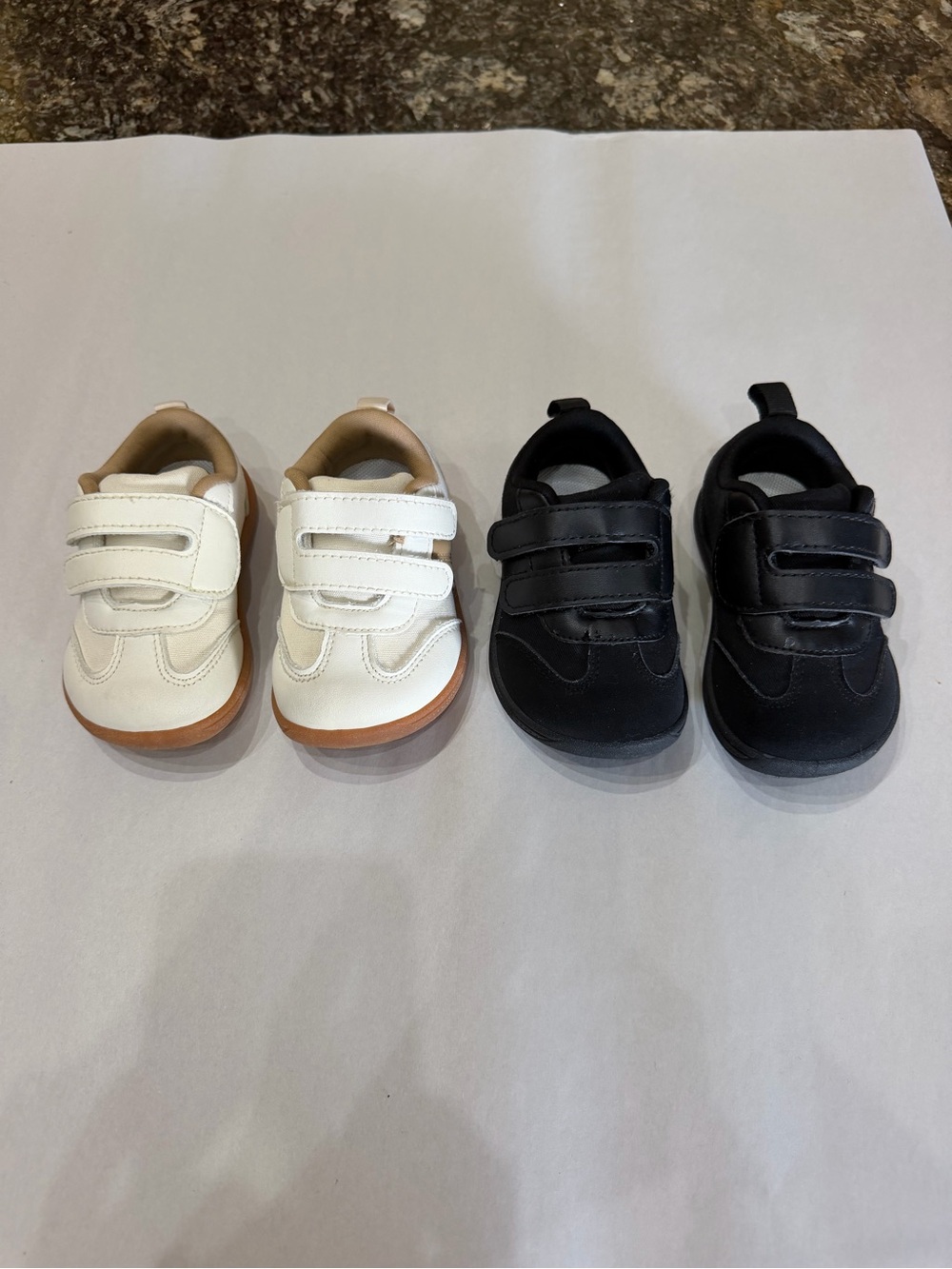 STQ KIDS Toddler Wide Toe Box Shoes First Walk Sneakers 2 Pairs Size 5